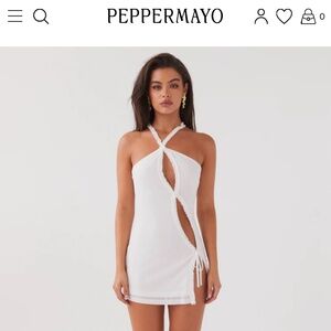 White peppermayo dress